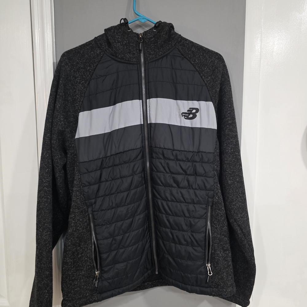 New Balance Men's Black and White Performance Jacket